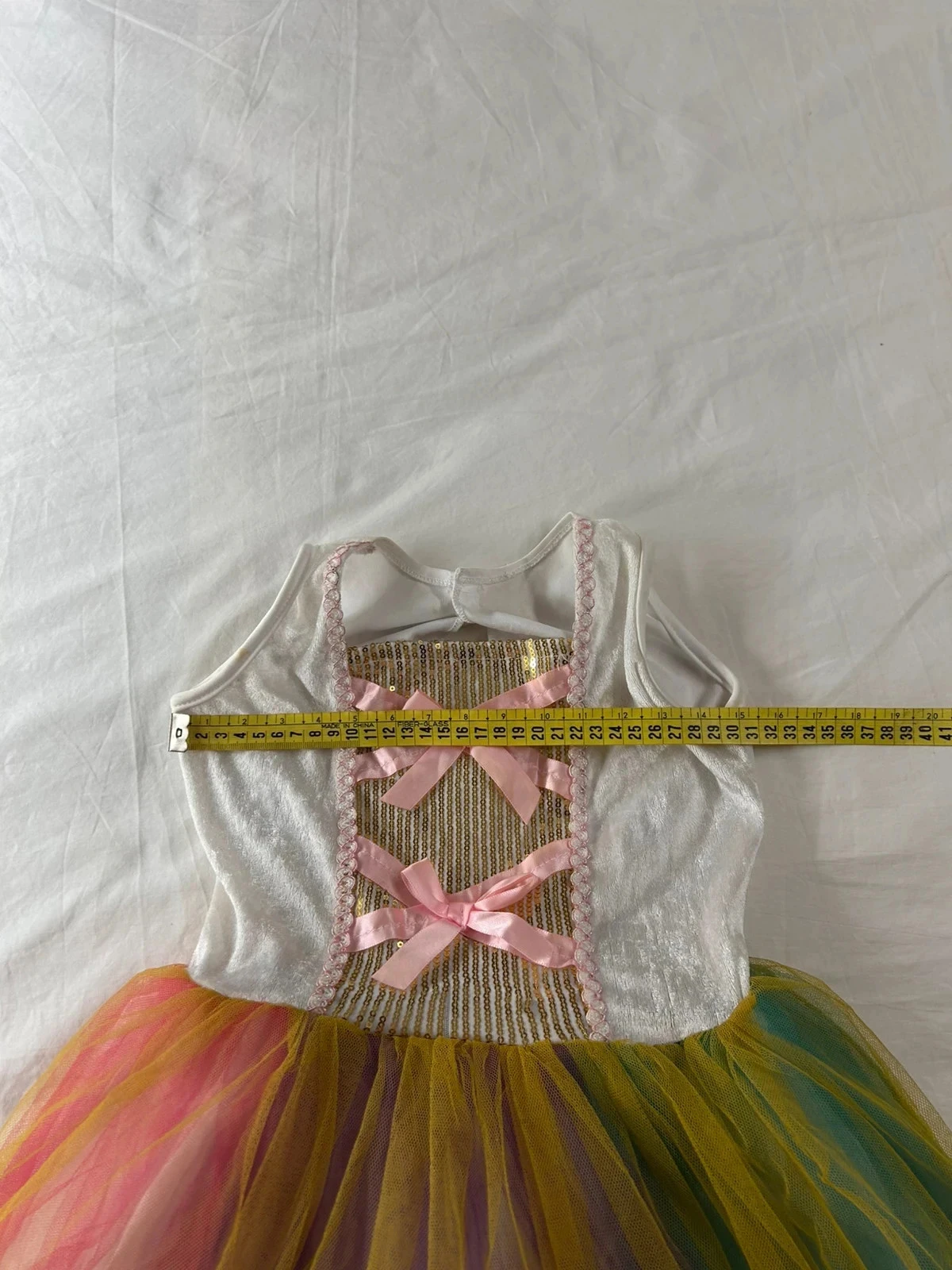 Veelkleurige jurk met opvallende lichtinval vintage – photo 7